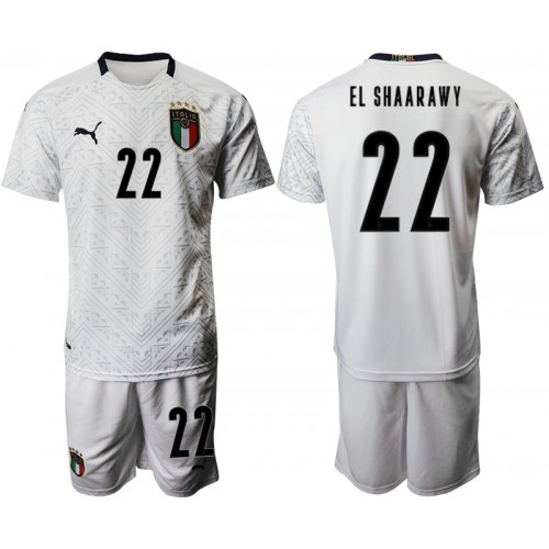 Italija Dres Stephan El Shaarawy 22 Dječji Gostujući Euro 2020 Kratkih Rukava Italija Dres Stephan El Shaarawy 22 Dječji Gostujući Euro 2020 Kratkih Rukava